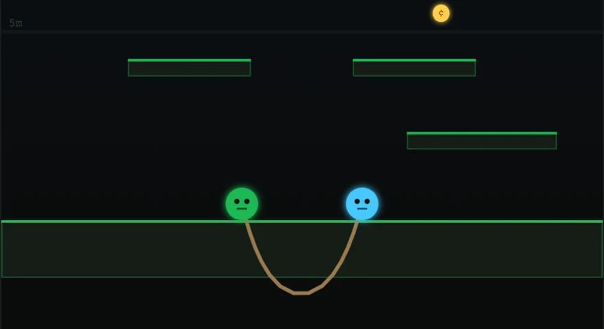 Tether co-op rope climber