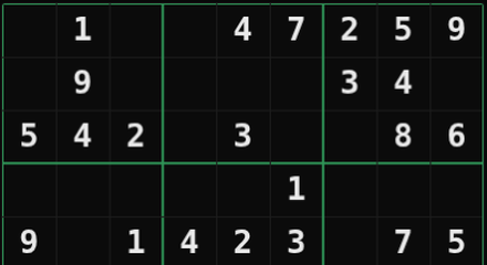 Sudoku grid
